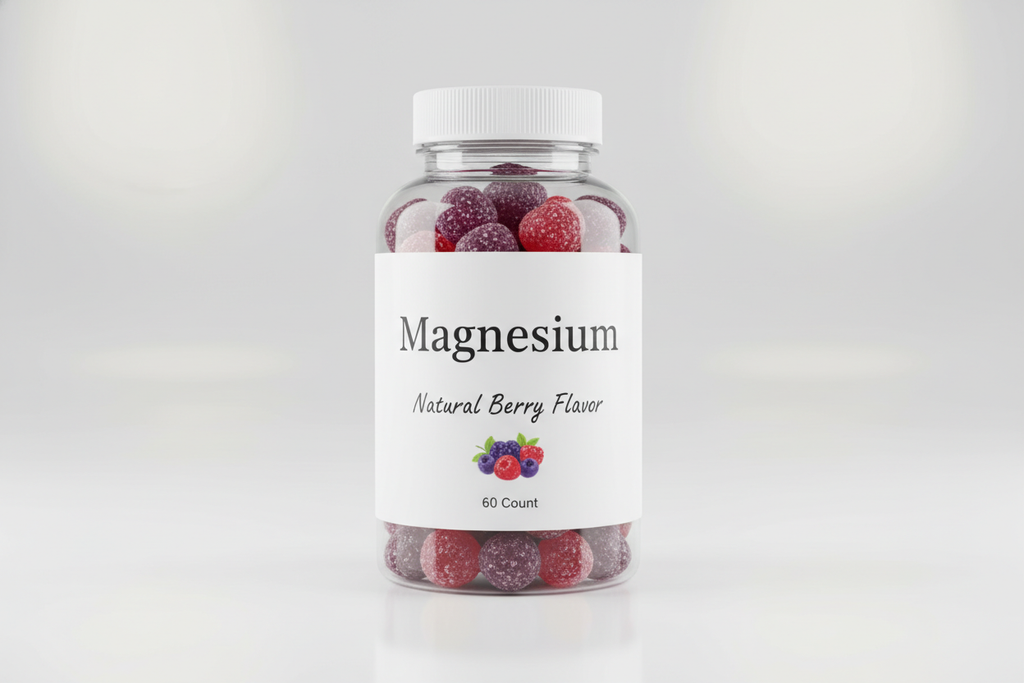 Magnesium - 60 Natural Berry Flavor Gummies