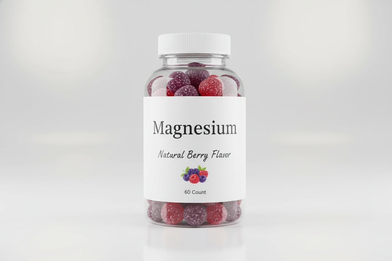 Magnesium - 60 Natural Berry Flavor Gummies